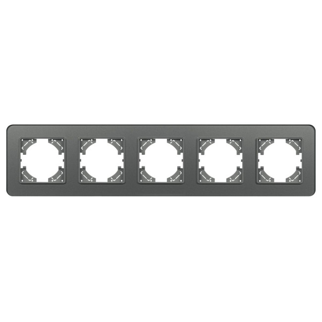 Рамка на 5 постов стеклянная Arlight FRM-OMALI-GS-5-GR 049706 Рамка на 5 постов стеклянная Arlight FRM-OMALI-GS-5-GR 049706