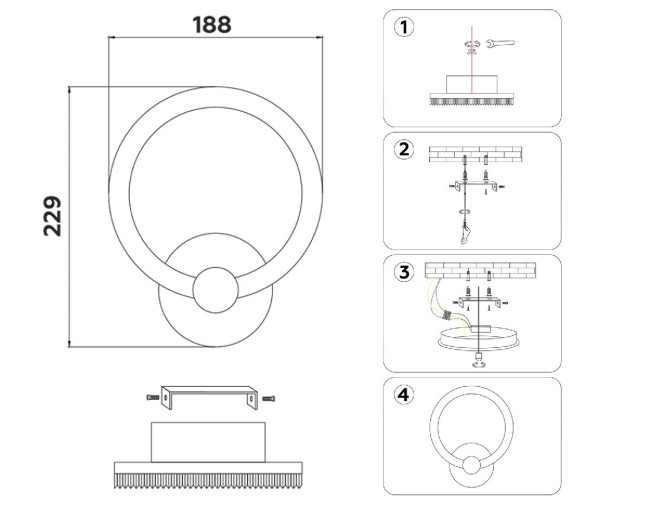 Настенный светильник Ambrella Light Acrylica Original FA3849