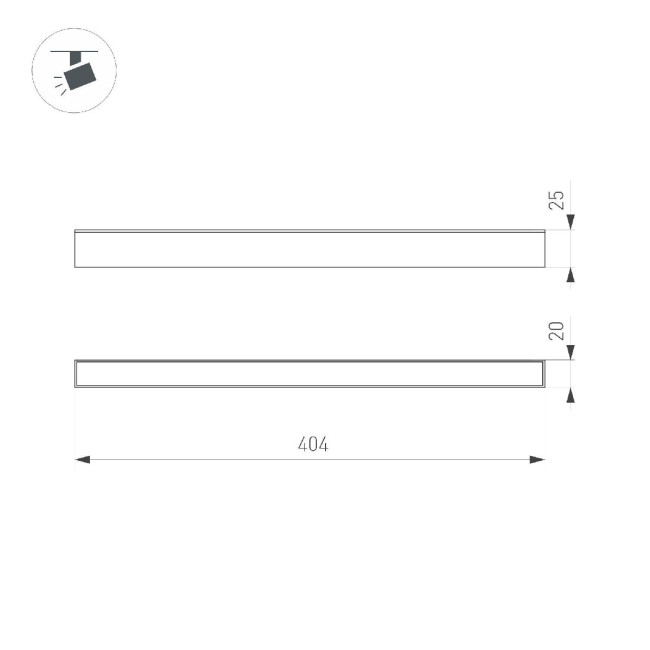 Трековый магнитный светильник Arlight MAG-FLAT-25-L400-12W Day4000 050056 Трековый магнитный светильник Arlight MAG-FLAT-25-L400-12W Day4000 050056