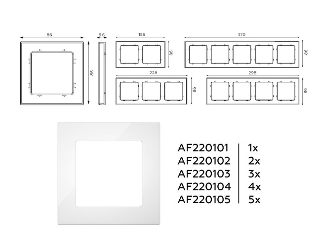Рамка трехместная Ambrella Volt Techno AF220103 Рамка трехместная Ambrella Volt Techno AF220103