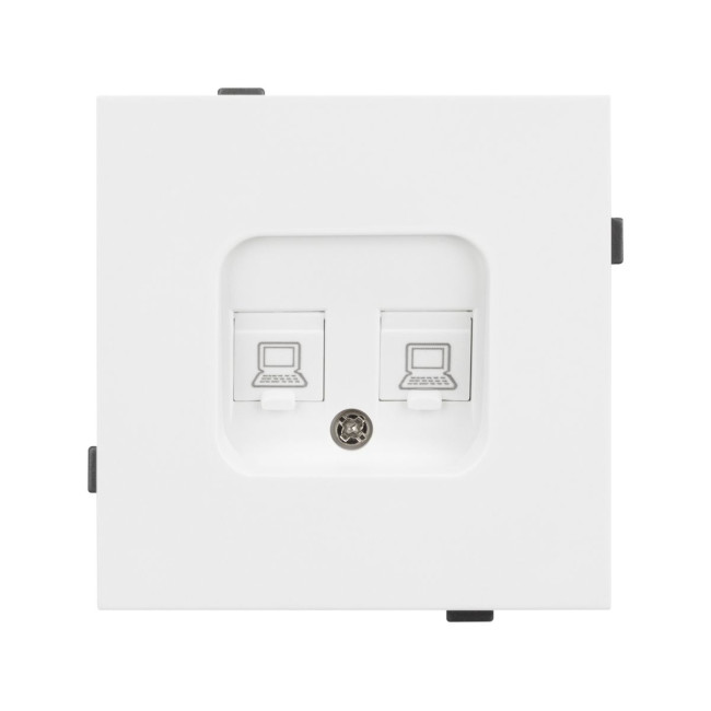 Механизм компьютерной розетки двойной Arlight SCT-TENDO-MPC2-PL-WH (RJ-45, CAT6) 054100 Механизм компьютерной розетки двойной Arlight SCT-TENDO-MPC2-PL-WH (RJ-45, CAT6) 054100
