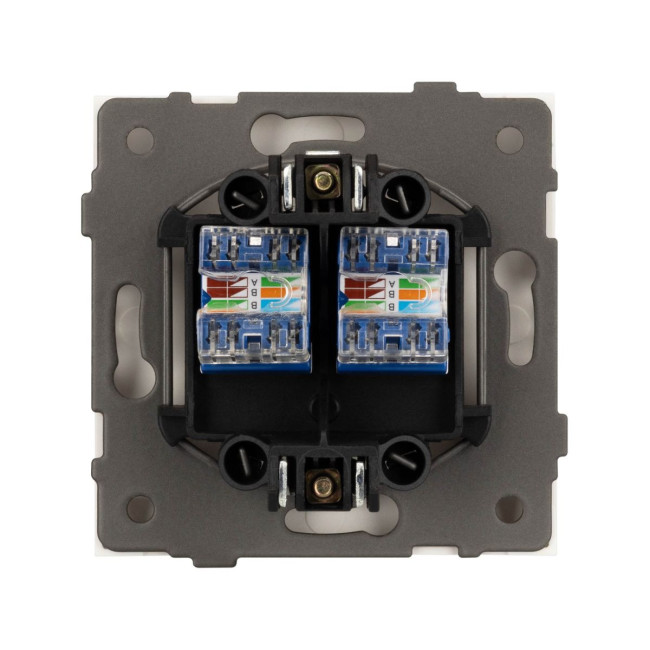 Механизм компьютерной розетки двойной Arlight SCT-TENDO-MPC2-PL-WH (RJ-45, CAT6) 054100 Механизм компьютерной розетки двойной Arlight SCT-TENDO-MPC2-PL-WH (RJ-45, CAT6) 054100