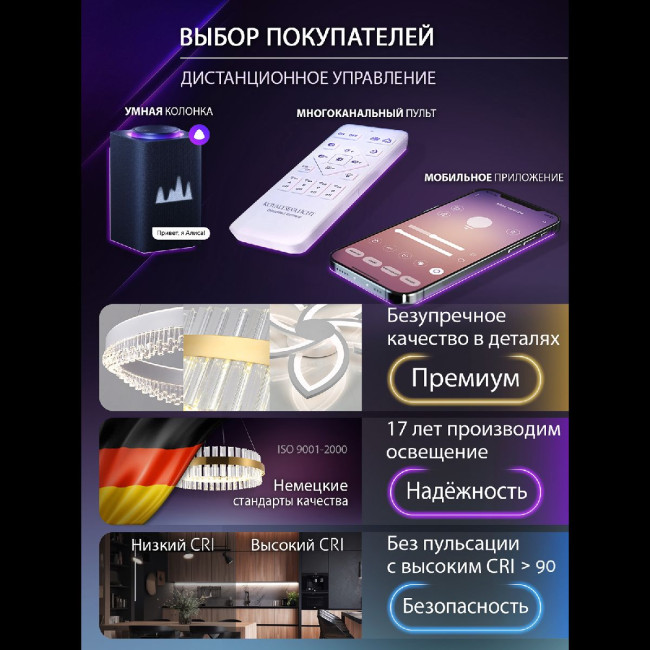 Потолочная люстра Natali Kovaltseva Spektr LED SMART 84006 Потолочная люстра Natali Kovaltseva Spektr LED SMART 84006