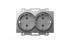 Розетка двухместная с заземлением ELBI Zena Vega 609-011000-907 Розетка двухместная с заземлением ELBI Zena Vega 609-011000-907