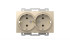 Розетка двухместная с заземлением ELBI Zena Vega 609-012500-907 Розетка двухместная с заземлением ELBI Zena Vega 609-012500-907