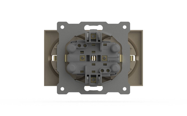 Розетка двухместная с заземлением ELBI Zena Vega 609-012500-907 Розетка двухместная с заземлением ELBI Zena Vega 609-012500-907