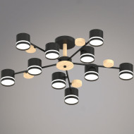Люстра на штанге Reluce 68730-0.3-10 GX53 BK+WOOD