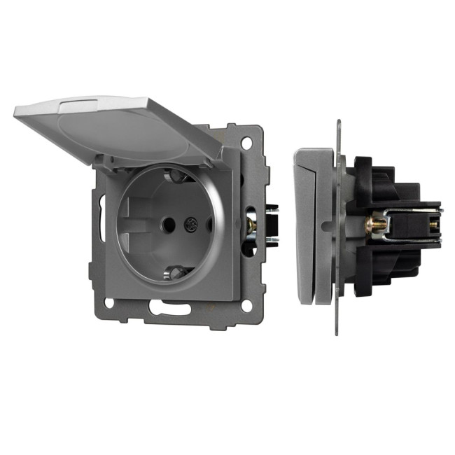 Механизм розетки влагозащищённый Arlight SCT-MCP-PL-GR-V (250V, 16A) 049836 Механизм розетки влагозащищённый Arlight SCT-MCP-PL-GR-V (250V, 16A) 049836