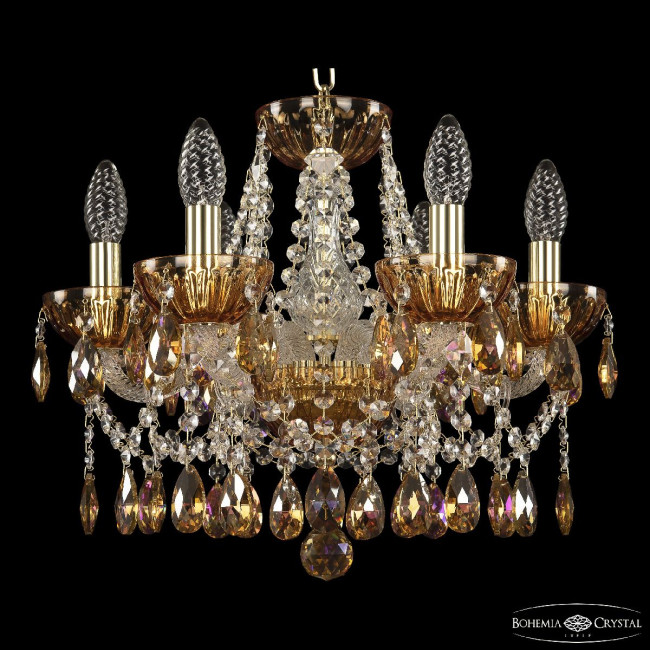 Подвесная люстра Bohemia Ivele Crystal 5413/6/141 G Amber/M-1H K777 Подвесная люстра Bohemia Ivele Crystal 5413/6/141 G Amber/M-1H K777