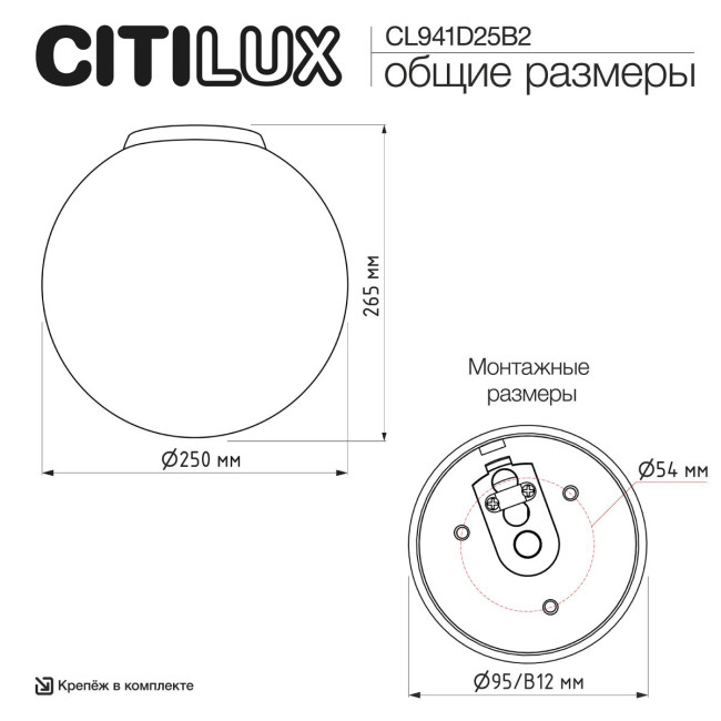 Потолочный светильник Citilux Ron CL941D25B2