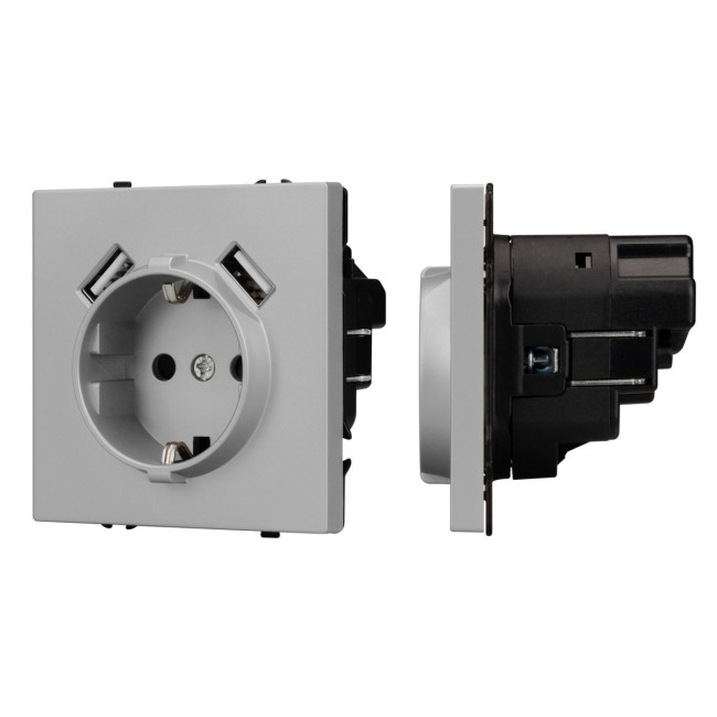 Механизм розетки Arlight с USB зарядкой SCT-NOBE-MUAA-SFPL-IS (230V, 16A) 059443 Механизм розетки Arlight с USB зарядкой SCT-NOBE-MUAA-SFPL-IS (230V, 16A) 059443