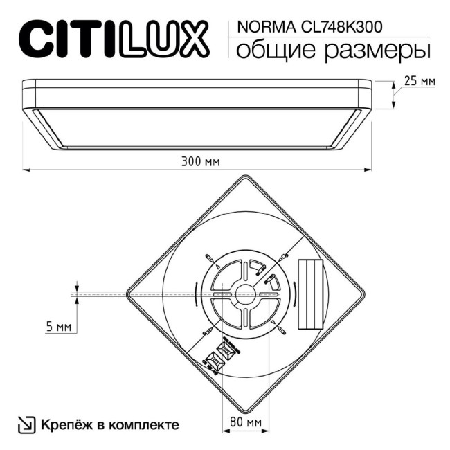 Потолочный светильник Citilux Norma CL748K300 Потолочный светильник Citilux Norma CL748K300