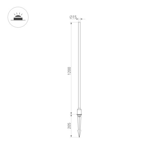 Ландшафтный светильник Arlight KT-Champagne-L1200-3W Warm3000 034168 Ландшафтный светильник Arlight KT-Champagne-L1200-3W Warm3000 034168