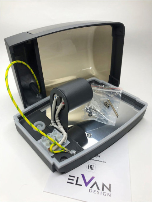 Уличный настенный светильник Elvan PJ-1501/1-E27-Gr Уличный настенный светильник Elvan PJ-1501/1-E27-Gr