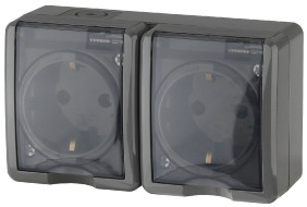 Розетка 2х2P+E со шторками Эра 11-2404-03 Б0020719