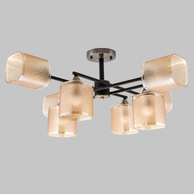 Люстра на штанге IMEX MD.4212-8-S-BK+AB Люстра на штанге IMEX MD.4212-8-S-BK+AB