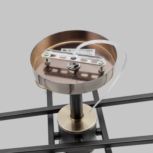Люстра на штанге IMEX MD.4212-8-S-BK+AB Люстра на штанге IMEX MD.4212-8-S-BK+AB