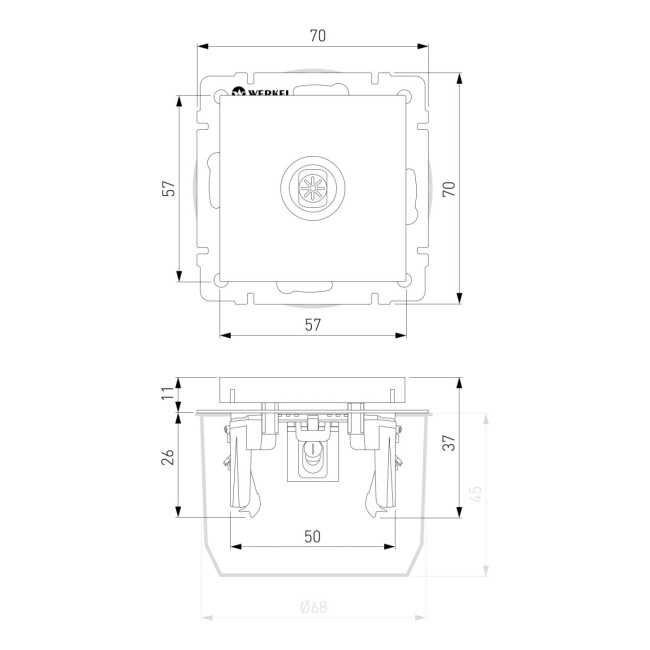 ТВ-розетка оконечная Werkel W1183006 4690389164873 a050888 ТВ-розетка оконечная Werkel W1183006 4690389164873 a050888