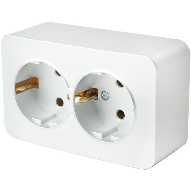 Розетка 2-местная с/з Stekker София MST16-12-01 49304 Розетка 2-местная с/з Stekker София MST16-12-01 49304