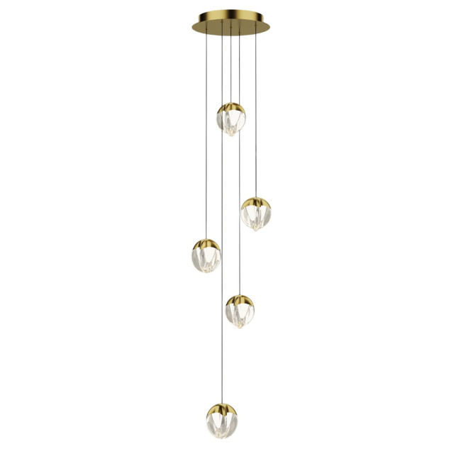 Подвесной светильник Delight Collection MD24001033-5A gold/clear Подвесной светильник Delight Collection MD24001033-5A gold/clear