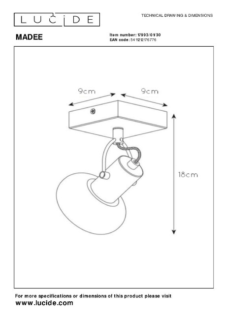 Спот Lucide Madee 17993/01/30 Спот Lucide Madee 17993/01/30