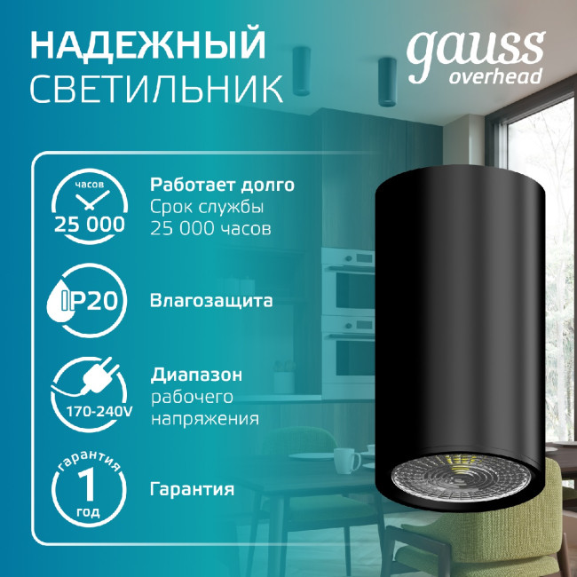Накладной светильник Gauss Basic HD061 Накладной светильник Gauss Basic HD061
