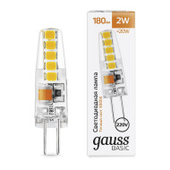 Светодиодная лампа Gauss Basic G4 2W 3000K 1169712 Светодиодная лампа Gauss Basic G4 2W 3000K 1169712