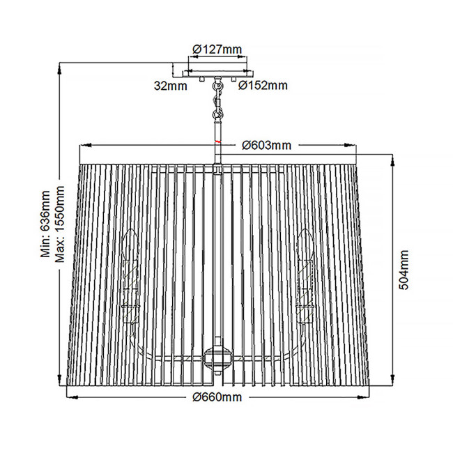 Подвесная люстра Kichler Linara QN-LINARA-6P-BK