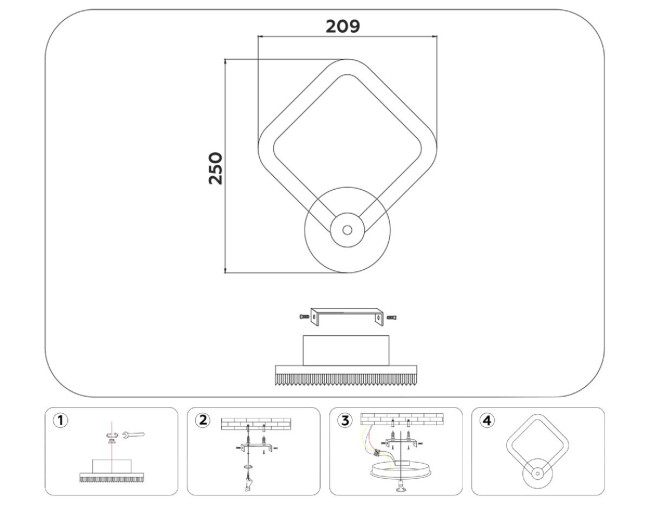 Настенный светильник Ambrella Light Acrylica Original FA3871