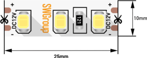 Светодиодная лента SWG SWG2120-12-12-W-M 009238 Светодиодная лента SWG SWG2120-12-12-W-M 009238