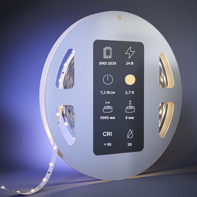 Светодиодная лента Maytoni Led Strip 24В 2835 7,2Вт/м 2700К 5м IP20 201023 Светодиодная лента Maytoni Led Strip 24В 2835 7,2Вт/м 2700К 5м IP20 201023