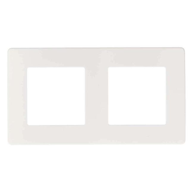Рамка 2-постовая ЭРА 12 сатин белый 12-5102-01 Б0052509