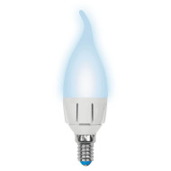 Лампа светодиодная диммируемая (UL-00004298) Uniel E14 7W 4000K матовая LED-CW37 7W/4000K/E14/FR/DIM PLP01WH
