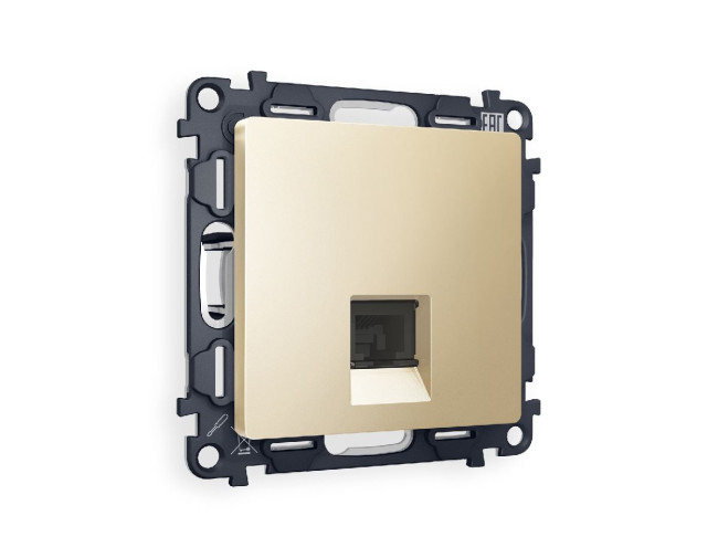 Комплект механизма телефонной розетки RJ-11(4P4C) со шторкой Ambrella Volt Alfa MA612030 Комплект механизма телефонной розетки RJ-11(4P4C) со шторкой Ambrella Volt Alfa MA612030