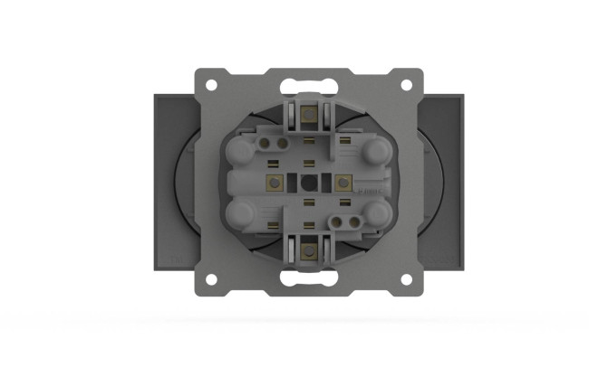 Розетка двухместная без заземления ELBI Zena Vega 609-011000-908 Розетка двухместная без заземления ELBI Zena Vega 609-011000-908