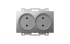 Розетка двухместная без заземления ELBI Zena Vega 609-011000-908 Розетка двухместная без заземления ELBI Zena Vega 609-011000-908