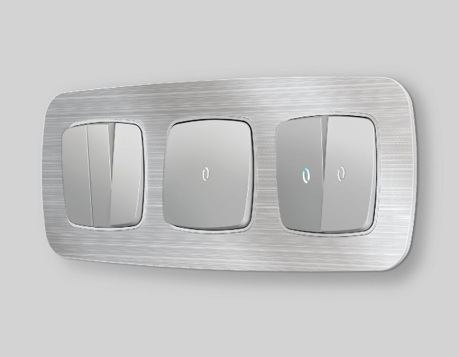 Рамка трехместная Ambrella Volt Radian OF580103 Рамка трехместная Ambrella Volt Radian OF580103