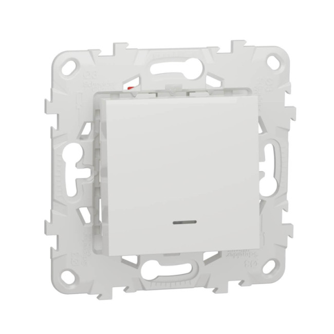 Переключатель одноклавишный перекрестный с подсветкой Schneider Electric Unica New NU520518N Переключатель одноклавишный перекрестный с подсветкой Schneider Electric Unica New NU520518N