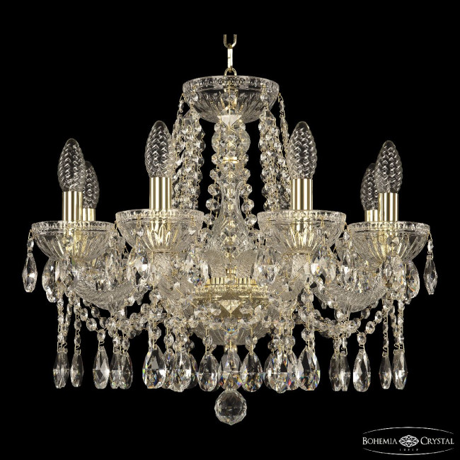 Подвесная люстра Bohemia Ivele Crystal 5413/8/165 G Clear/M-1G