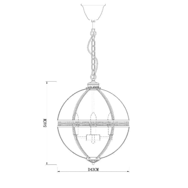Люстра Residential 4 nickel