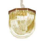 Подвесной светильник Delight Collection Murano Glass A001-400 L4 brass/amber Подвесной светильник Delight Collection Murano Glass A001-400 L4 brass/amber