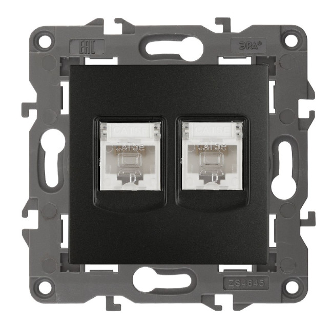 Розетка 2хRJ45 Эра 14-3108-05 Б0034312 Розетка 2хRJ45 Эра 14-3108-05 Б0034312