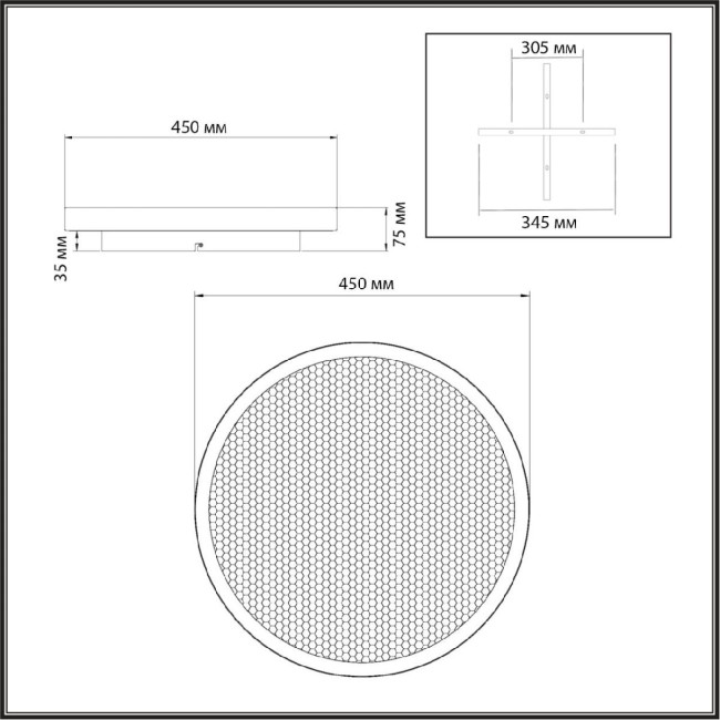 Потолочный светильник Sonex Shimmers 7736/60L Потолочный светильник Sonex Shimmers 7736/60L
