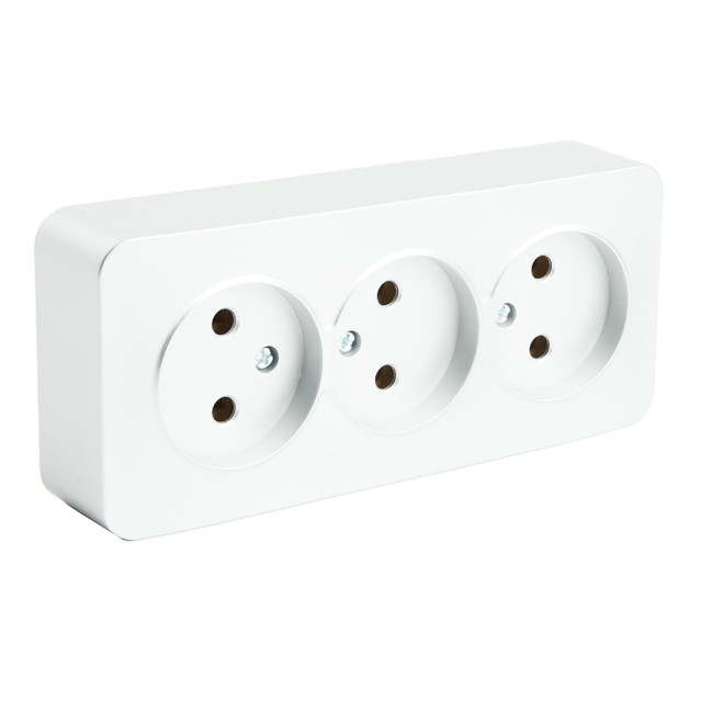 Розетка 3-местная б/з Stekker София MST10-13-01 49305 Розетка 3-местная б/з Stekker София MST10-13-01 49305