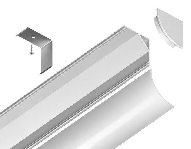 Алюминиевый угловой профиль Ambrella Light Alum Profile GP2100WH Алюминиевый угловой профиль Ambrella Light Alum Profile GP2100WH
