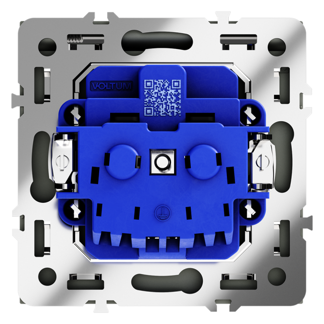 Розетка с защитными шторками и крышкой Voltum S70 VLS040308 (черный матовый) Розетка с защитными шторками и крышкой Voltum S70 VLS040308 (черный матовый)