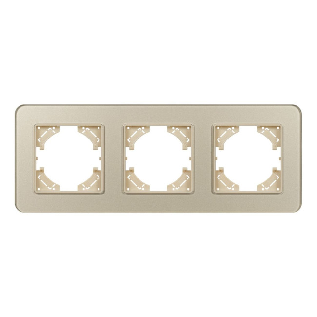 Рамка на 3 поста стеклянная Arlight FRM-OMALI-GS-3-GD 049699