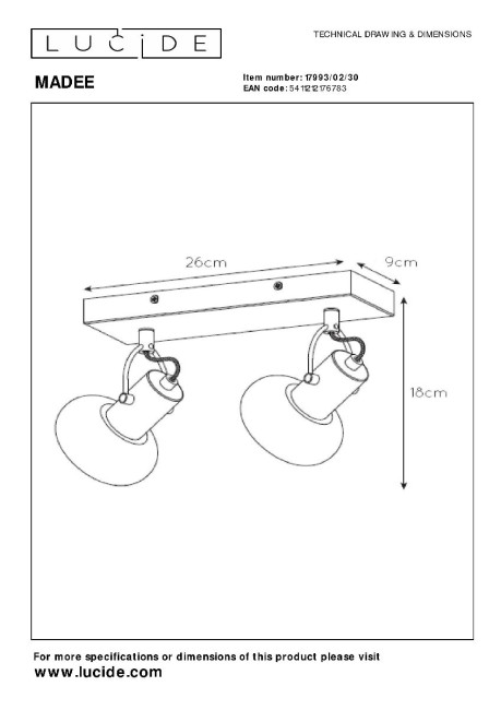 Спот Lucide Madee 17993/02/30 Спот Lucide Madee 17993/02/30