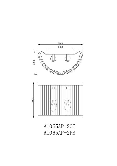 Настенный светильник Arte Lamp Anetta A1065AP-2CC Настенный светильник Arte Lamp Anetta A1065AP-2CC