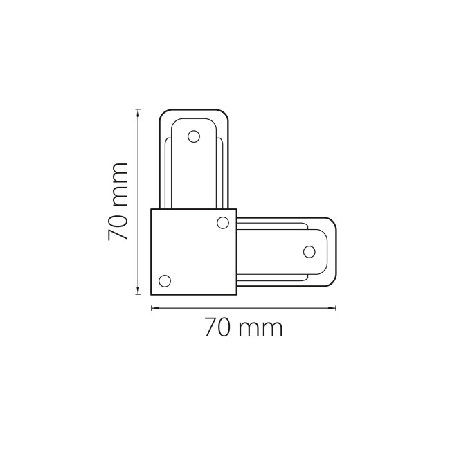 Коннектор L-образный Lightstar Barra 502129 Коннектор L-образный Lightstar Barra 502129